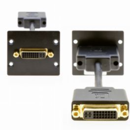 Kramer - Signal Management W-DVI (B) Wall Plate Insert - DVI - Black